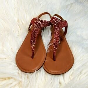 Anthropologie Jasper & Jeera gold speckled sandals